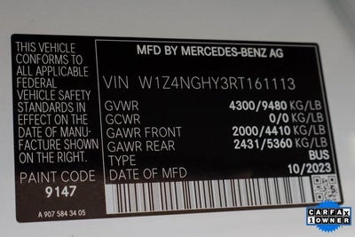 2024 Mercedes-Benz Sprinter Passenger Van Passenger 170 WB