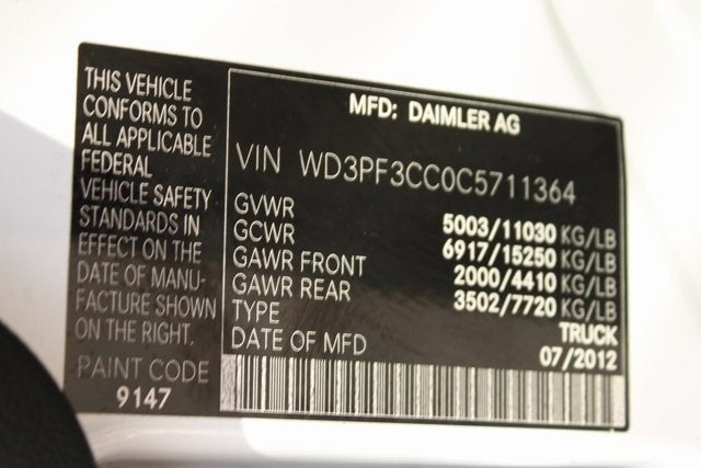 2012 Mercedes-Benz Sprinter 3500 Cargo 170 WB