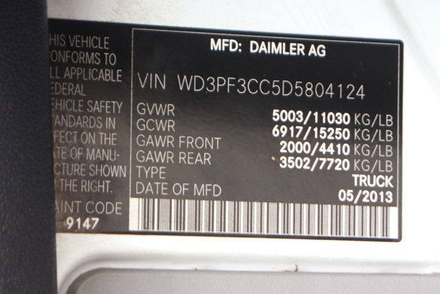 2013 Mercedes-Benz Sprinter 3500 Cargo 170 WB