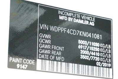 2019 Freightliner Sprinter 3500XD Base