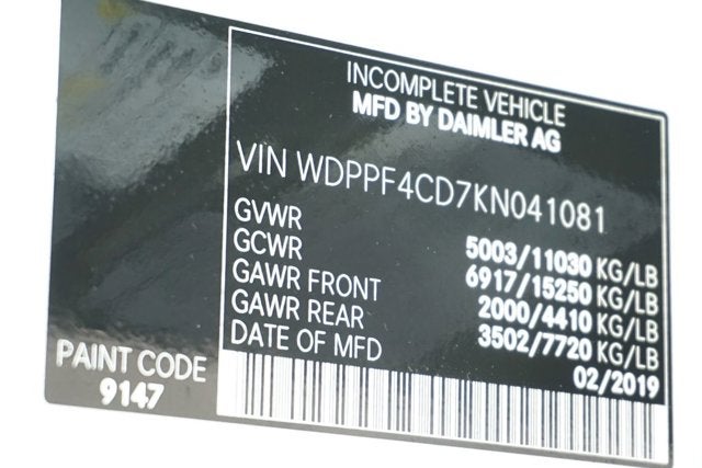 2019 Freightliner Sprinter 3500XD Base