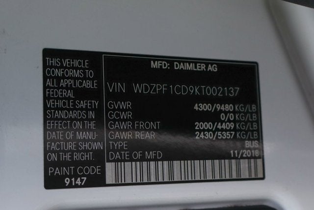 2019 Mercedes-Benz Sprinter 2500 Passenger 170 WB