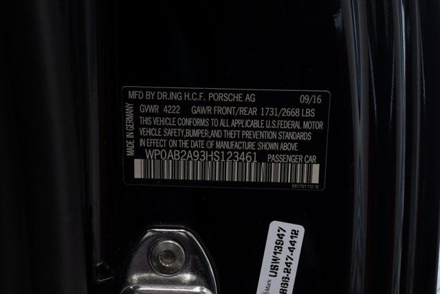 2017 Porsche 911 Carrera S